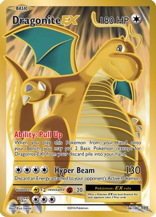 Dragonite EX (Full Art) 106/108  - Holofoil XY  Evolutions - Ultra Rare