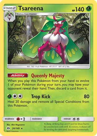 Tsareena 020/149  - Holofoil SM Base Set - Holo Rare