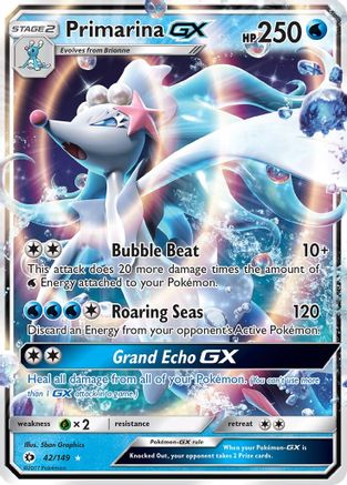 Primarina GX 042/149  - Holofoil SM Base Set - Ultra Rare