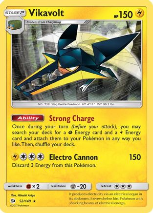 Vikavolt 052/149  - Reverse Holofoil SM Base Set - Holo Rare