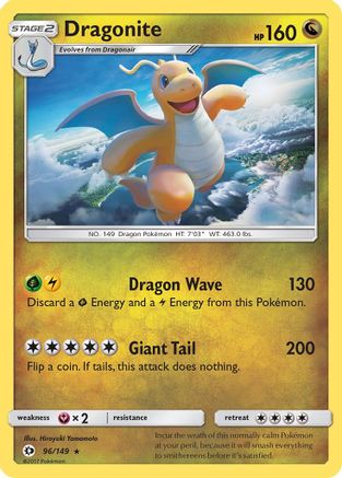 Dragonite 096/149  - Holofoil SM Base Set - Holo Rare