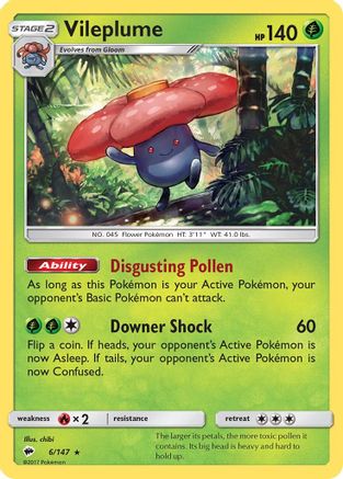 Vileplume 006/147  - Reverse Holofoil SM  Burning Shadows - Holo Rare