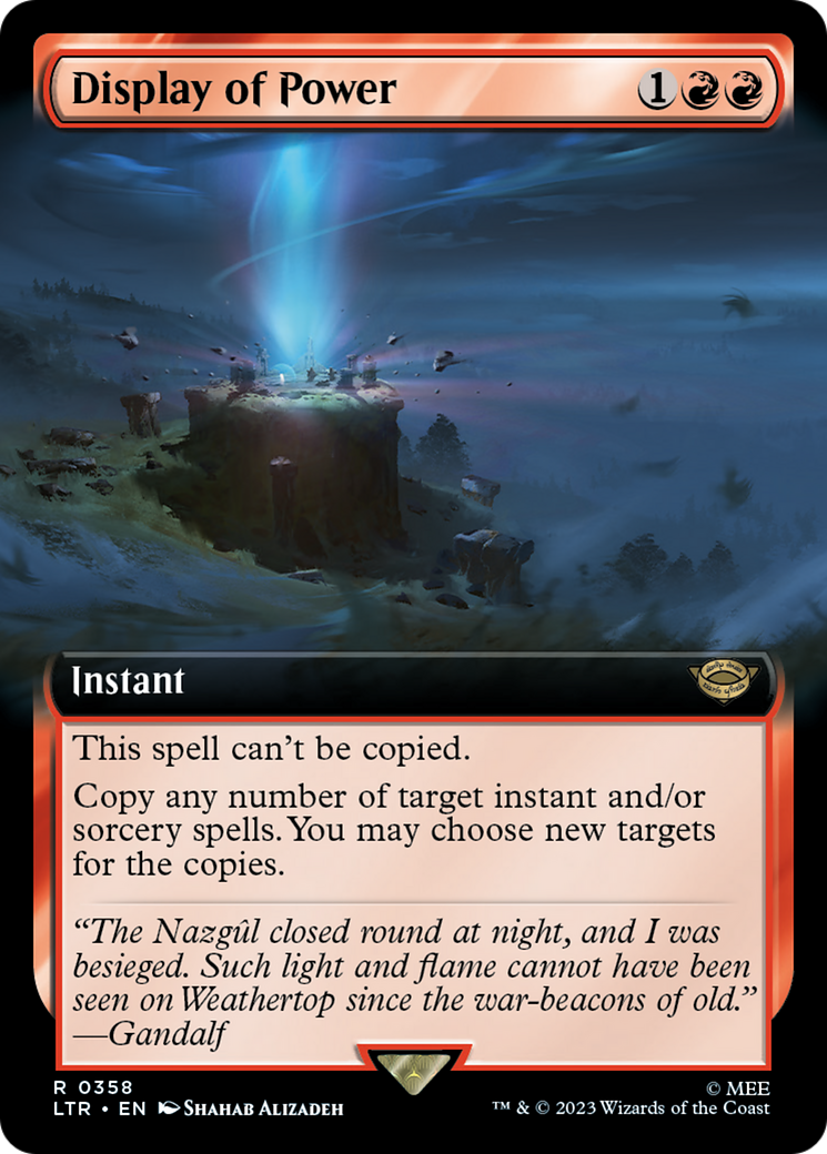Display of Power (Extended Art) (LTR-358) - The Lord of the Rings: Tales of Middle-earth: (Extended Art) Foil