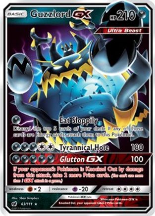 Guzzlord GX 063/111  - Holofoil SM  Crimson Invasion - Ultra Rare