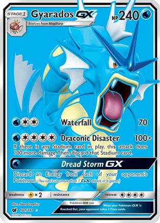 Gyarados GX (Full Art) 101/111  - Holofoil SM  Crimson Invasion - Ultra Rare