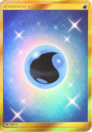 Water Energy (Secret) 124/111  - Holofoil SM  Crimson Invasion - Secret Rare