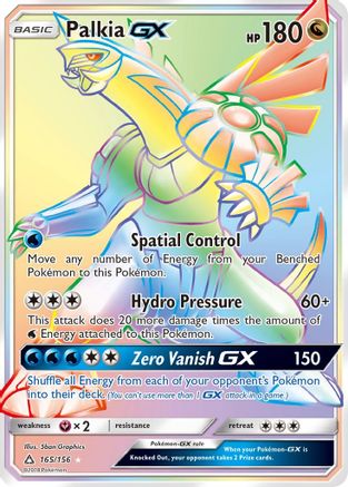 Palkia GX (Secret Rare) 165  - Holofoil SM  Ultra Prism - Secret Rare