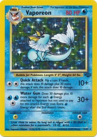 Vaporeon (12) 012/64  - Unlimited Holofoil Jungle - Holo Rare