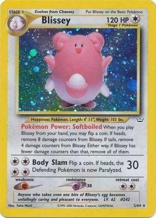 Blissey 002/64  - Unlimited Holofoil Neo Revelation - Holo Rare