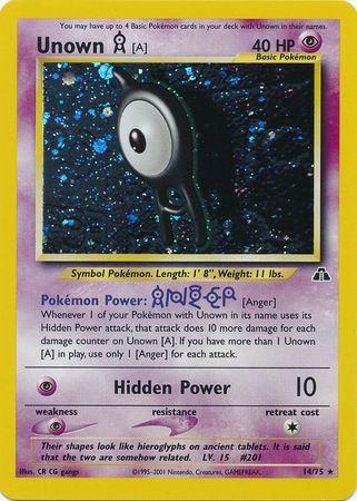 Unown [A] (14) 014/75  - Unlimited Holofoil Neo Discovery - Holo Rare