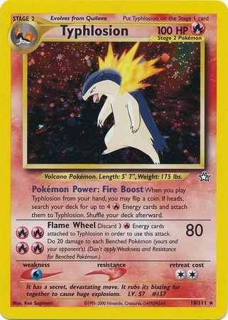 Typhlosion (18) 018/111  - Unlimited Holofoil Neo Genesis - Holo Rare