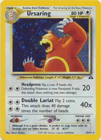 Ursaring (15) 015/75  - Unlimited Holofoil Neo Discovery - Holo Rare