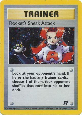 Rocket's Sneak Attack (16) 016/82  - Unlimited Holofoil Team Rocket - Holo Rare