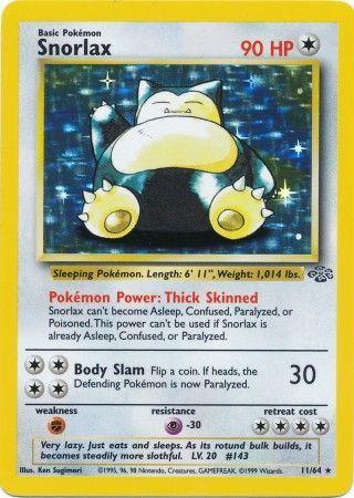 Snorlax (11) 011/64  - Unlimited Holofoil Jungle - Holo Rare