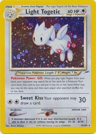 Light Togetic 015  - Unlimited Holofoil Neo Destiny - Holo Rare