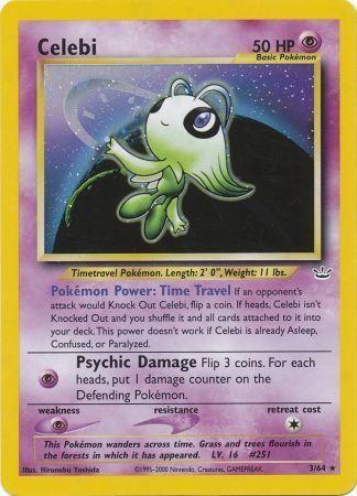 Celebi (3) 003/64  - Unlimited Holofoil Neo Revelation - Holo Rare