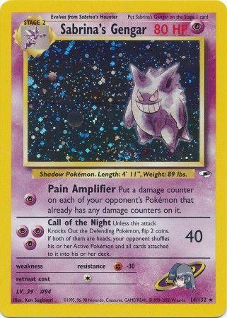 Sabrina's Gengar 014/132  - Unlimited Holofoil Gym Heroes - Holo Rare