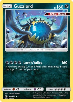 Guzzlord 080/131  - Holofoil SM  Forbidden Light - Holo Rare