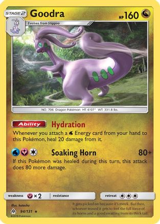 Goodra 094/131  - Reverse Holofoil SM  Forbidden Light - Holo Rare