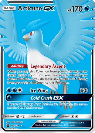 Articuno GX (Full Art) 154  - Holofoil SM  Celestial Storm - Ultra Rare