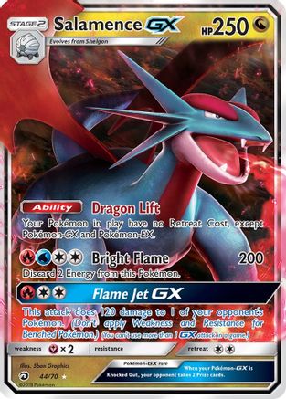 Salamence GX 044/70  - Holofoil Dragon Majesty - Ultra Rare