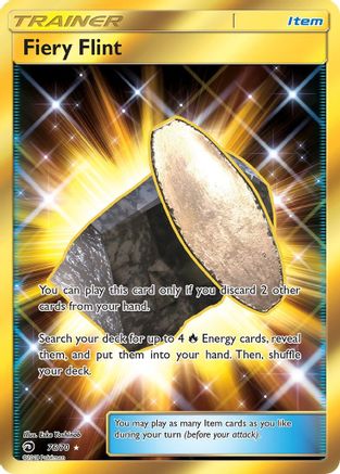 Fiery Flint (Secret) 076  - Holofoil Dragon Majesty - Secret Rare
