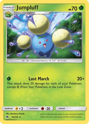 Jumpluff 014/214  - Holofoil SM  Lost Thunder - Holo Rare