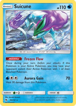 Suicune 059/214  - Holofoil SM  Lost Thunder - Holo Rare