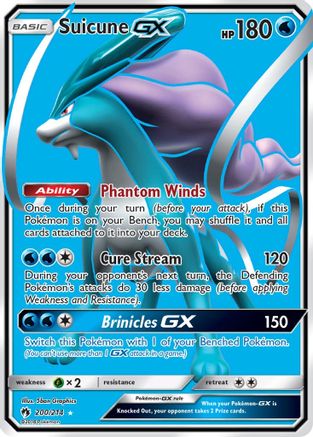 Suicune GX (Full Art) 200  - Holofoil SM  Lost Thunder - Ultra Rare