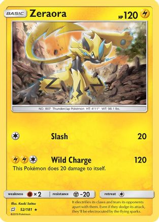 Zeraora 052/181  - Holofoil SM  Team Up - Holo Rare