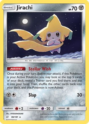 Jirachi 099/181  - Reverse Holofoil SM  Team Up - Holo Rare