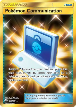 Pokemon Communication (Secret) 196/181  - Holofoil SM  Team Up - Secret Rare