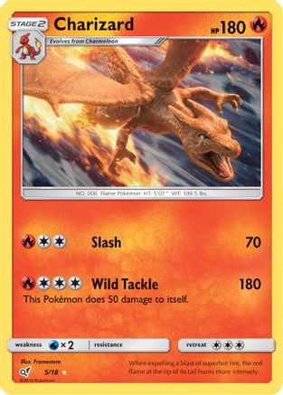 Charizard 005/18  - Holofoil Detective Pikachu - Holo Rare