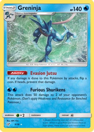 Greninja 009/18  - Holofoil Detective Pikachu - Holo Rare