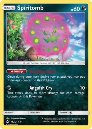 Spiritomb 112/214  - Reverse Holofoil SM  Unbroken Bonds - Holo Rare