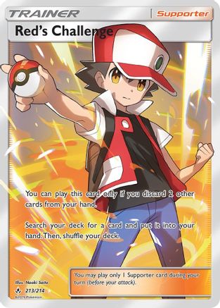 Red's Challenge (Full Art) 213  - Holofoil SM  Unbroken Bonds - Ultra Rare