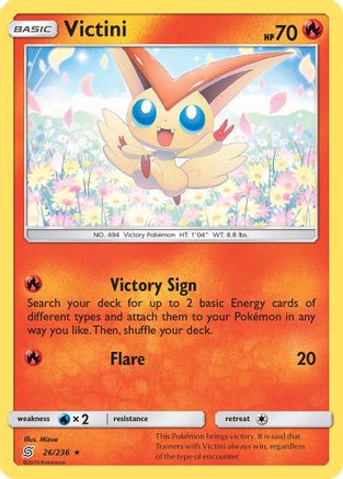 Victini 026/236  - Reverse Holofoil SM  Unified Minds - Holo Rare
