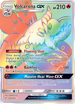Volcarona GX (Secret) 252  - Holofoil SM  Cosmic Eclipse - Secret Rare