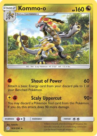 Kommo-o 163/236  - Reverse Holofoil SM  Cosmic Eclipse - Holo Rare