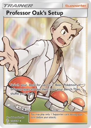 Professor Oak's Setup (Full Art) 233  - Holofoil SM  Cosmic Eclipse - Ultra Rare