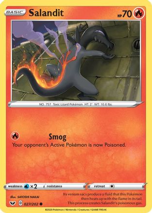 Salandit 027/202  SWSH01 Sword & Shield Base Set - Common