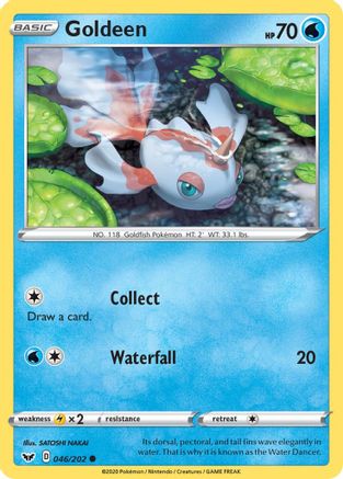 Goldeen (046) 046/202  - Reverse Holofoil SWSH01 Sword & Shield Base Set - Common