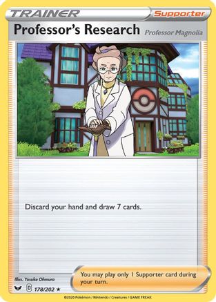 Professor's Research 178/202  - Holofoil SWSH01 Sword & Shield Base Set - Holo Rare