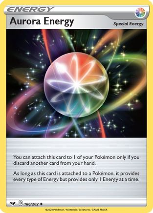 Aurora Energy 186/202  - Reverse Holofoil SWSH01 Sword & Shield Base Set - Uncommon