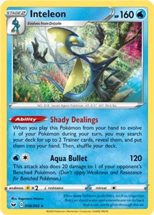 Inteleon 058/202  Deck Exclusives - Rare