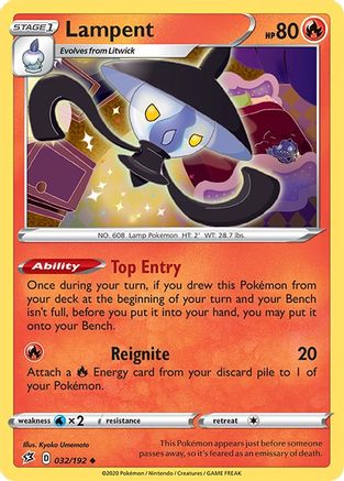 Lampent 032/192  SWSH02 Rebel Clash - Uncommon