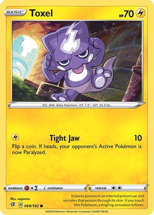 Toxel 068/192  SWSH02 Rebel Clash - Common