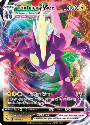 Toxtricity VMAX 071/192  - Holofoil SWSH02 Rebel Clash - Ultra Rare
