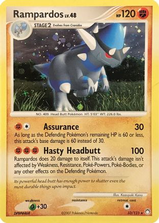 Rampardos 033/123  - Holofoil Deck Exclusives - Holo Rare