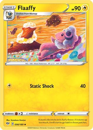 Flaaffy 056/189  - Reverse Holofoil SWSH03 Darkness Ablaze - Uncommon